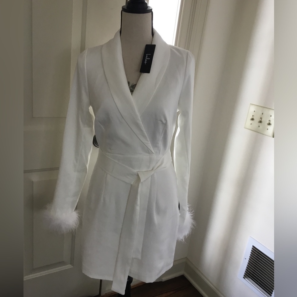 White tuxedo dress
